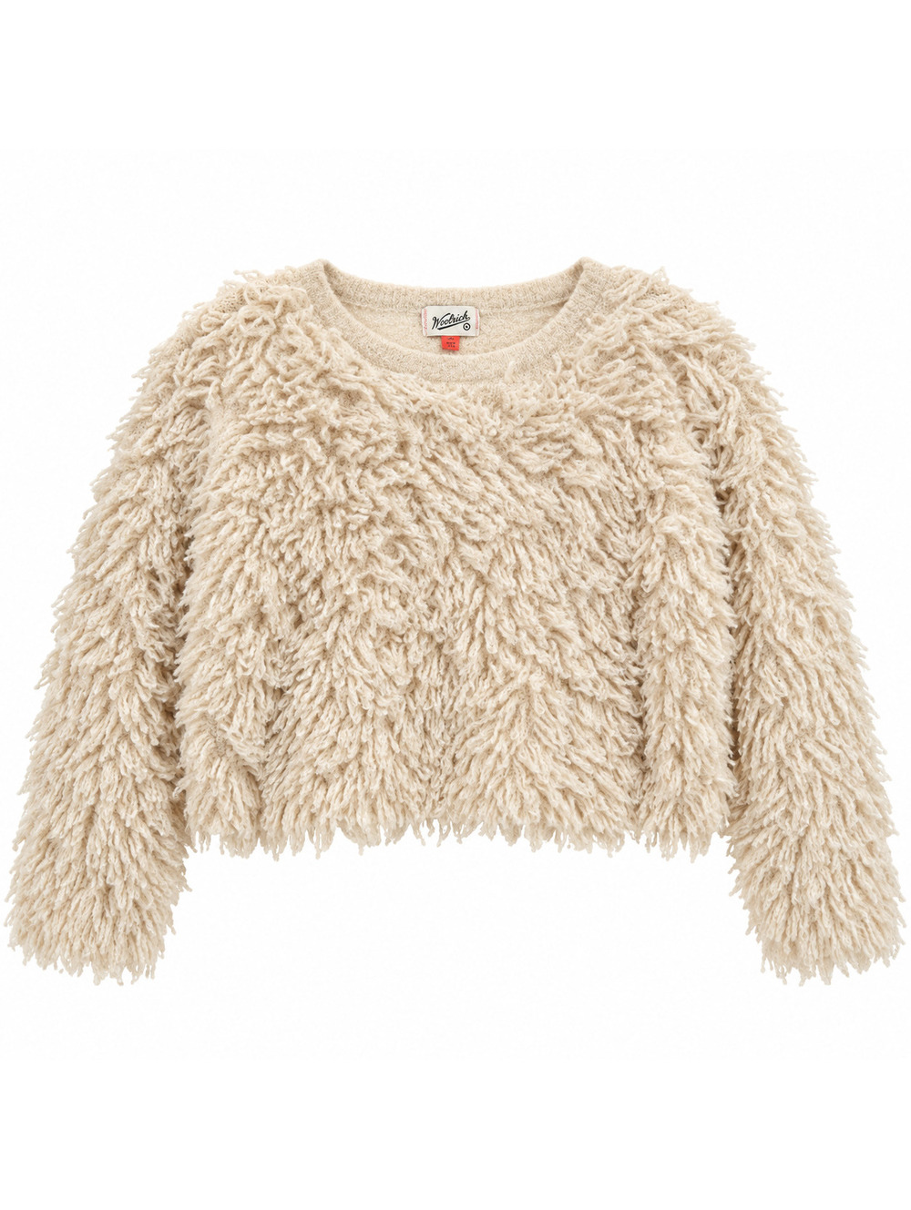 Woolrich Cream Shaggy Textured Sweater Size XL